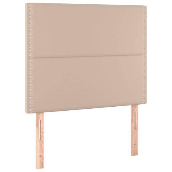 Kopfteile 2 Stk. Cappuccino-Braun 90x5x78/88 cm Kunstleder