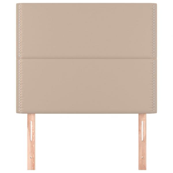 Kopfteile 2 Stk. Cappuccino-Braun 90x5x78/88 cm Kunstleder