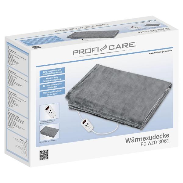 ProfiCare PC-WZD 3061 Wärmedecke, 180 W, Schnellaufheizung, grau