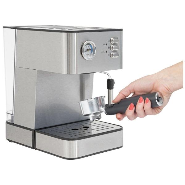 ProfiCook PC-ES 1209 Espressoautomat, bis 20 bar, stufenlose Dampfmenge, inox (501209)