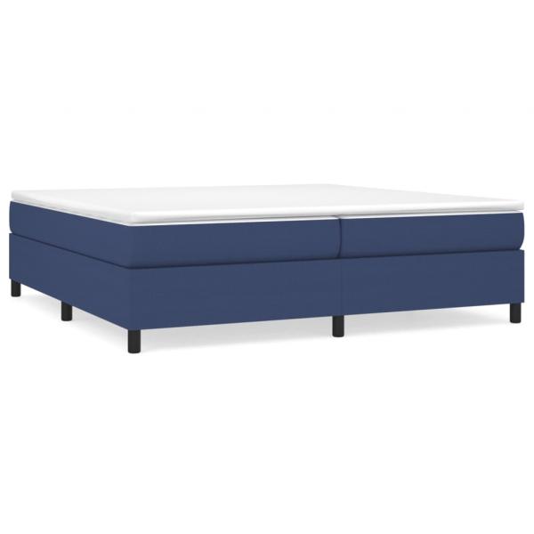 Boxspringbett mit Matratze Blau 200x200 cm Stoff