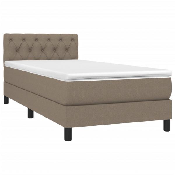 Boxspringbett mit Matratze Taupe 80x200 cm Stoff