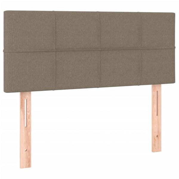 Boxspringbett mit Matratze & LED Taupe 80x200 cm Stoff