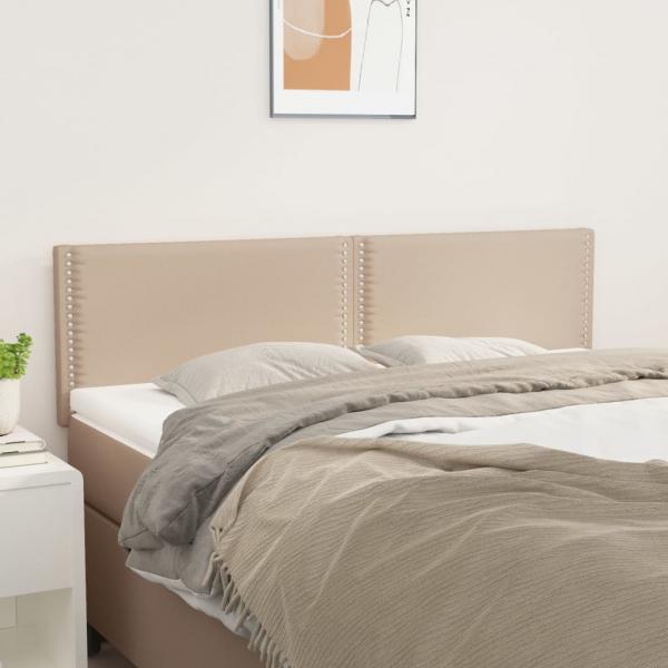 ARDEBO.de - Kopfteile 2 Stk. Cappuccino-Braun 72x5x78/88 cm Kunstleder