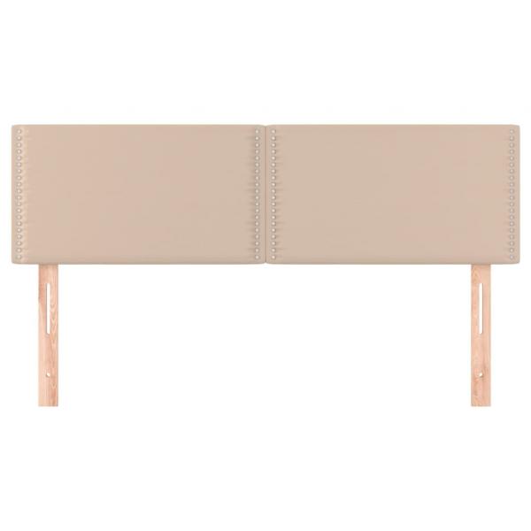 Kopfteile 2 Stk. Cappuccino-Braun 72x5x78/88 cm Kunstleder