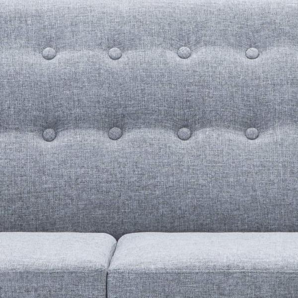 Sofa L-Form Stoff 171,5x138x81,5 cm Hellgrau