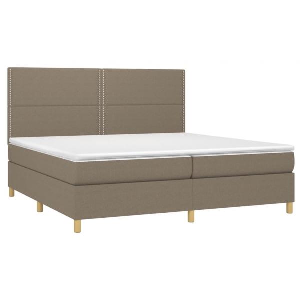 Boxspringbett mit Matratze Taupe 200x200 cm Stoff