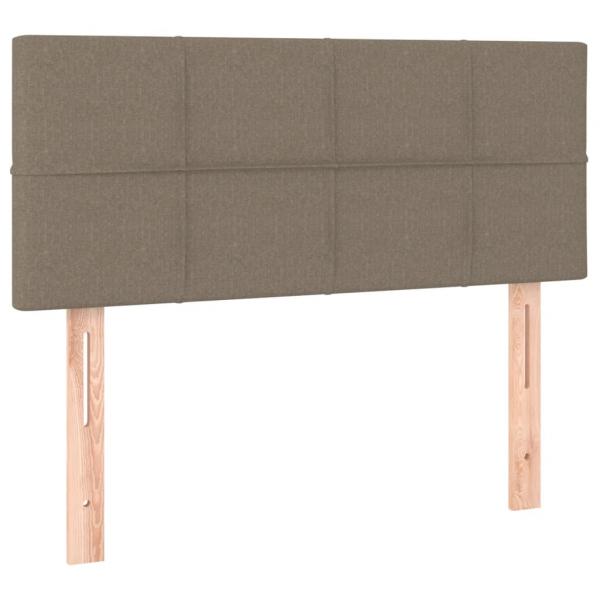 Boxspringbett mit Matratze & LED Taupe 90x190 cm Stoff