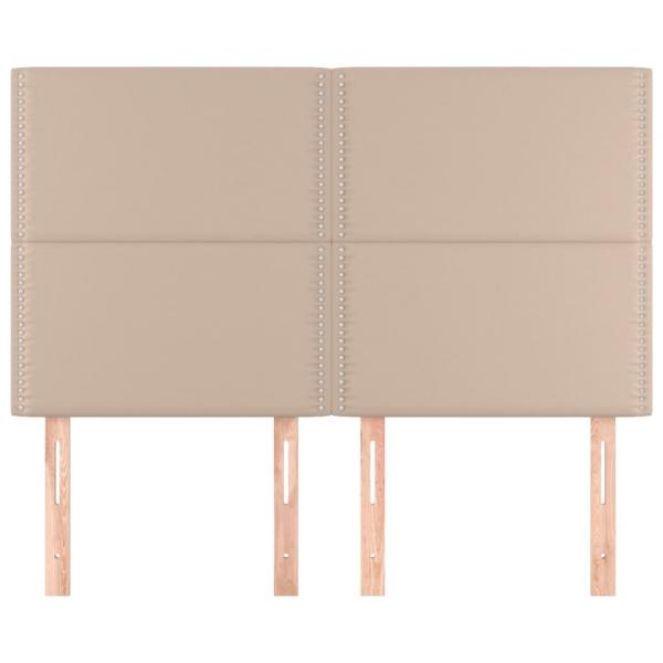 Kopfteile 4 Stk. Cappuccino-Braun 72x5x78/88 cm Kunstleder