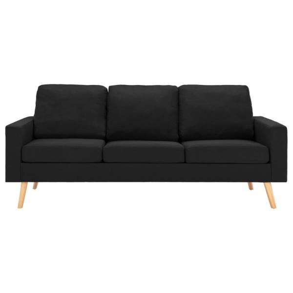 3-Sitzer-Sofa Schwarz Stoff