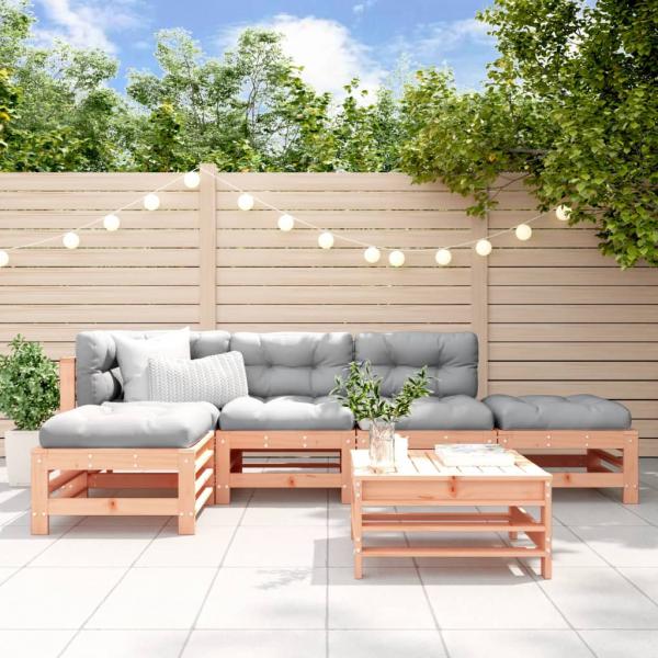 ARDEBO.de - 6-tlg. Garten-Lounge-Set Massivholz Douglasie