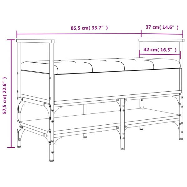 Schuhbank Grau Sonoma 85,5x42x57,5 cm Holzwerkstoff