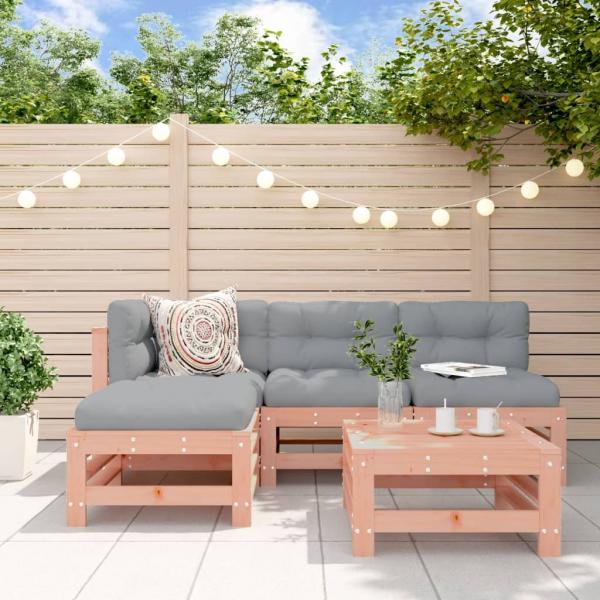 ARDEBO.de - 5-tlg. Garten-Lounge-Set Massivholz Douglasie