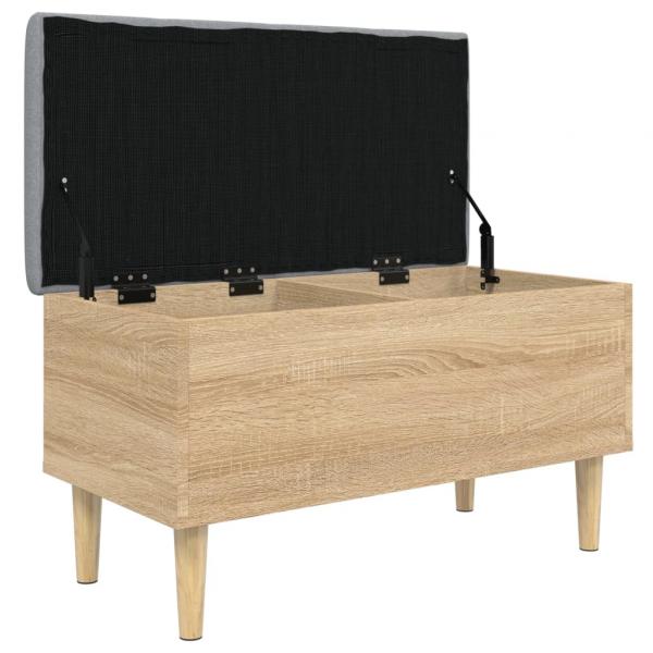 Sitzbank mit Stauraum Sonoma-Eiche 82x42x46 cm Holzwerkstoff