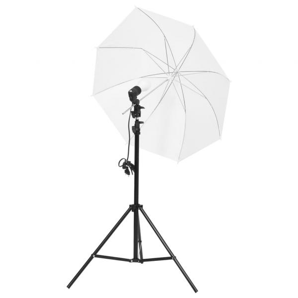 Fotostudio-Set mit Leuchten, Hintergrund und Reflektor