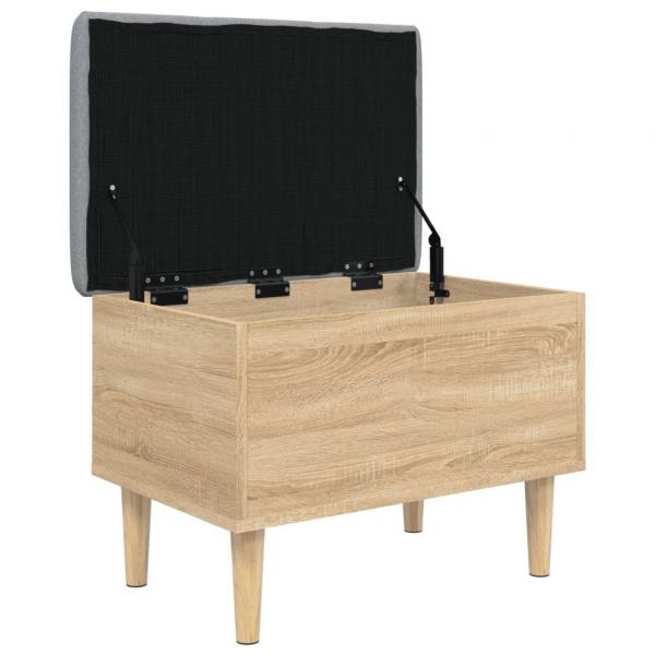 Sitzbank mit Stauraum Sonoma-Eiche 62x42x46 cm Holzwerkstoff