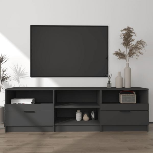 ARDEBO.de - TV-Schrank Schwarz 150x33,5x45 cm Holzwerkstoff