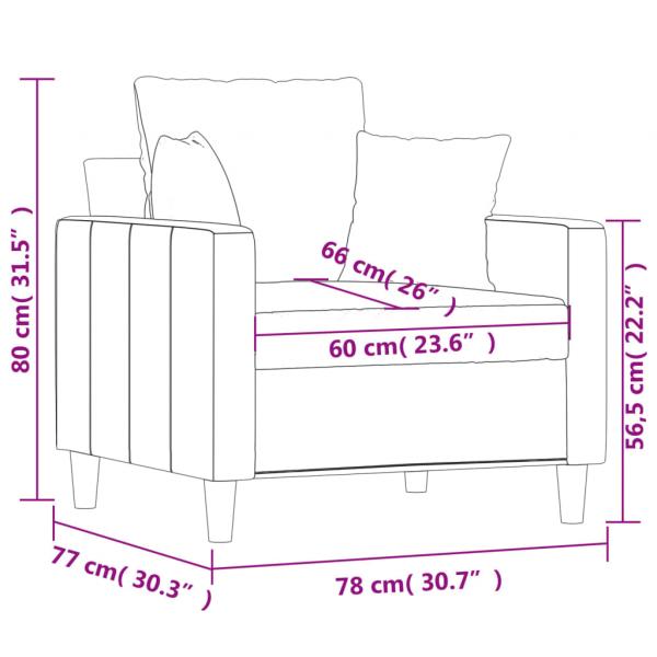 Sessel Gelb 60 cm Samt