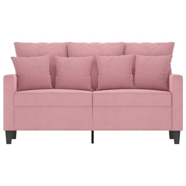 2-Sitzer-Sofa Rosa 120 cm Samt