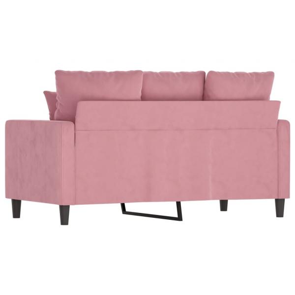 2-Sitzer-Sofa Rosa 120 cm Samt