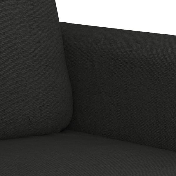 3-Sitzer-Sofa Schwarz 180 cm Stoff