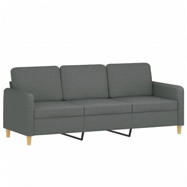 3-Sitzer-Sofa Dunkelgrau 180 cm Stoff