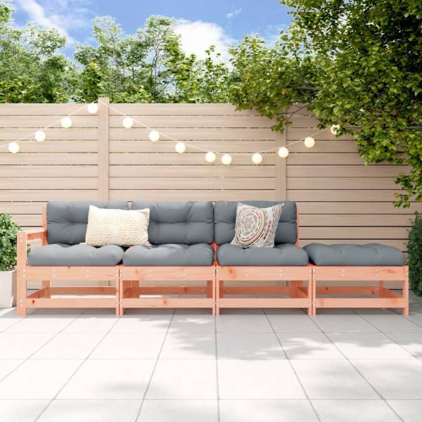 ARDEBO.de - 4-tlg. Garten-Lounge-Set Massivholz Douglasie