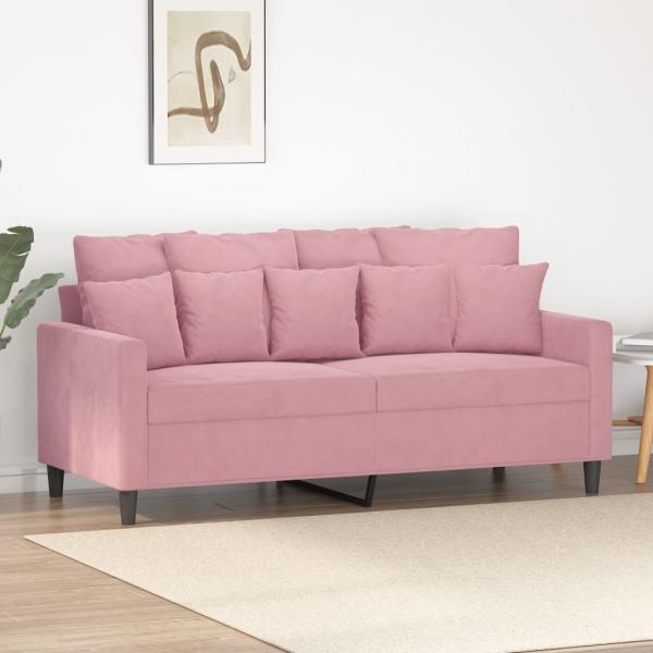 ARDEBO.de - 2-Sitzer-Sofa Rosa 140 cm Samt