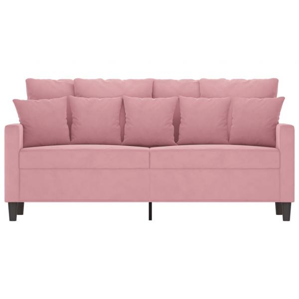 2-Sitzer-Sofa Rosa 140 cm Samt