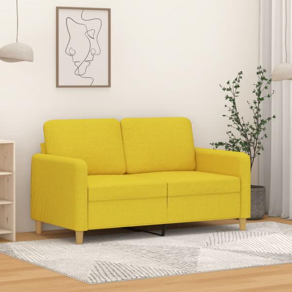 ARDEBO.de - 2-Sitzer-Sofa Hellgelb 120 cm Stoff