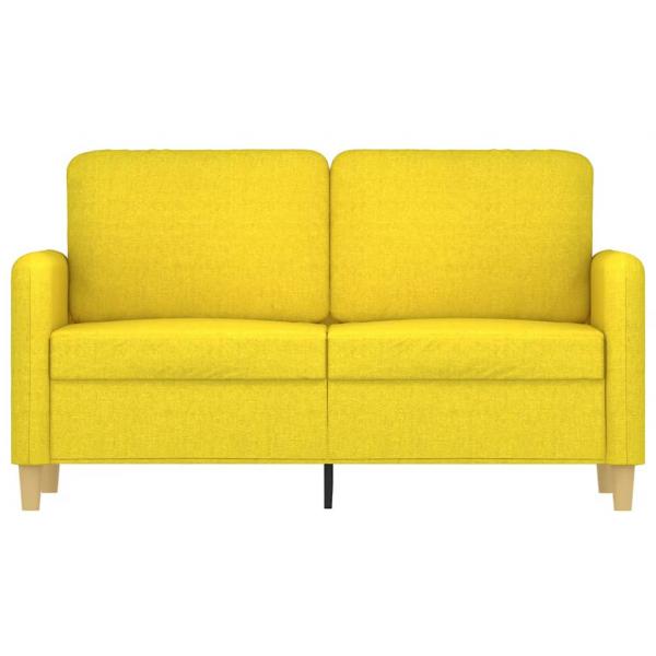 2-Sitzer-Sofa Hellgelb 120 cm Stoff