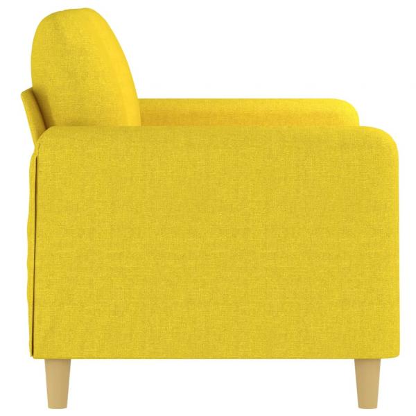 2-Sitzer-Sofa Hellgelb 120 cm Stoff