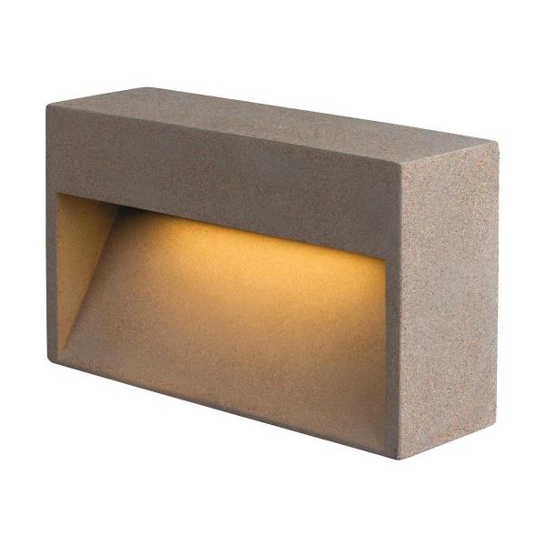 ARDEBO.de SLV CONCRETO L Wandaufbauleuchte, 12W, 570lm, 3000K, IP65, grau (1006405)