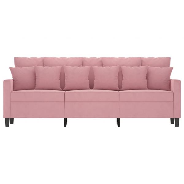 3-Sitzer-Sofa Rosa 180 cm Samt