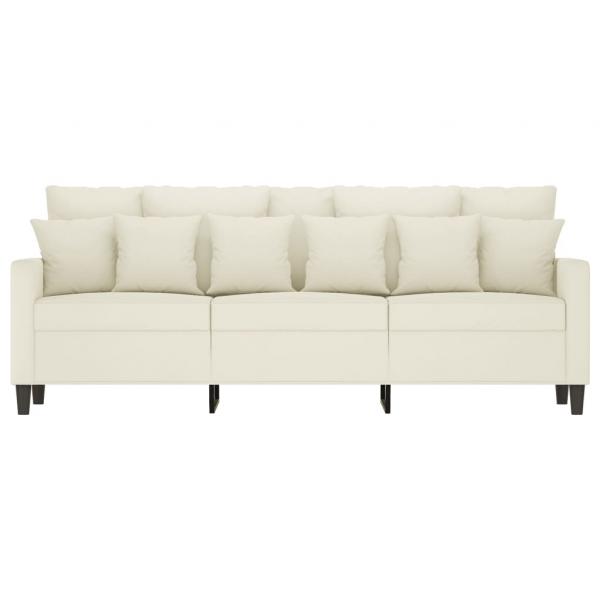 3-Sitzer-Sofa Creme 180 cm Samt