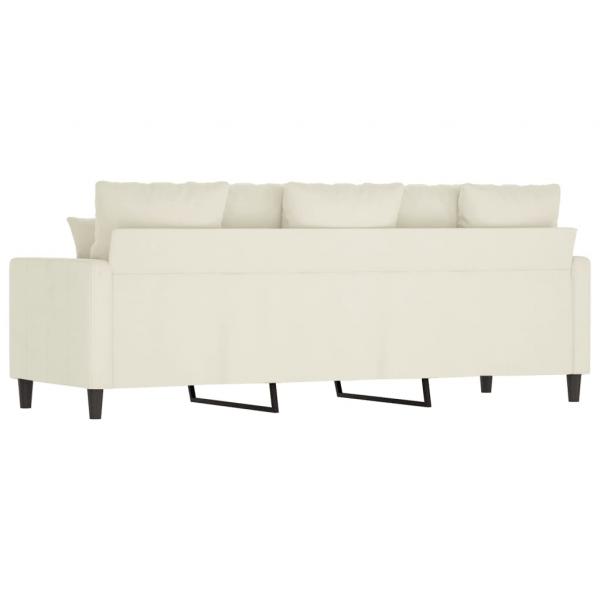 3-Sitzer-Sofa Creme 180 cm Samt