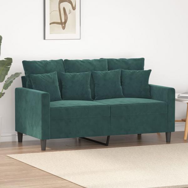 ARDEBO.de - 2-Sitzer-Sofa Dunkelgrün 120 cm Samt