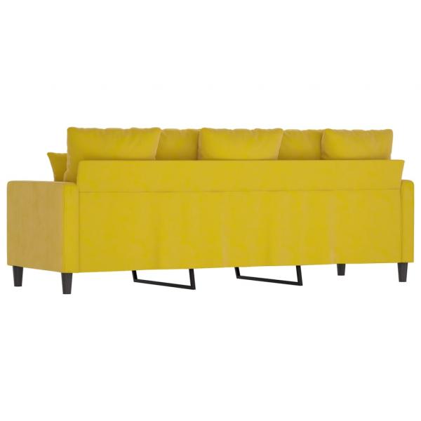 3-Sitzer-Sofa Gelb 180 cm Samt