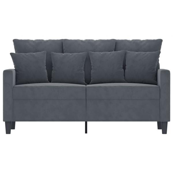 2-Sitzer-Sofa Dunkelgrau 120 cm Samt