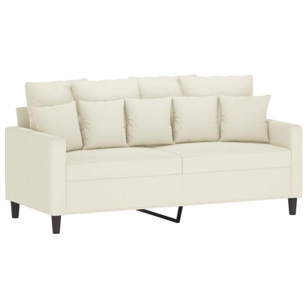 2-Sitzer-Sofa Creme 140 cm Samt