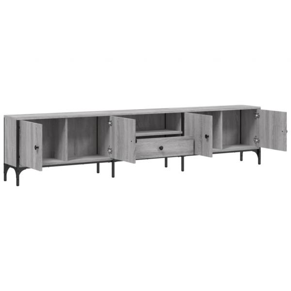 TV-Schrank mit Schublade Grau Sonoma 200x25x44 cm Holzwerkstoff