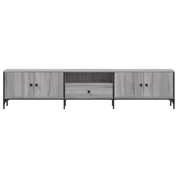 TV-Schrank mit Schublade Grau Sonoma 200x25x44 cm Holzwerkstoff