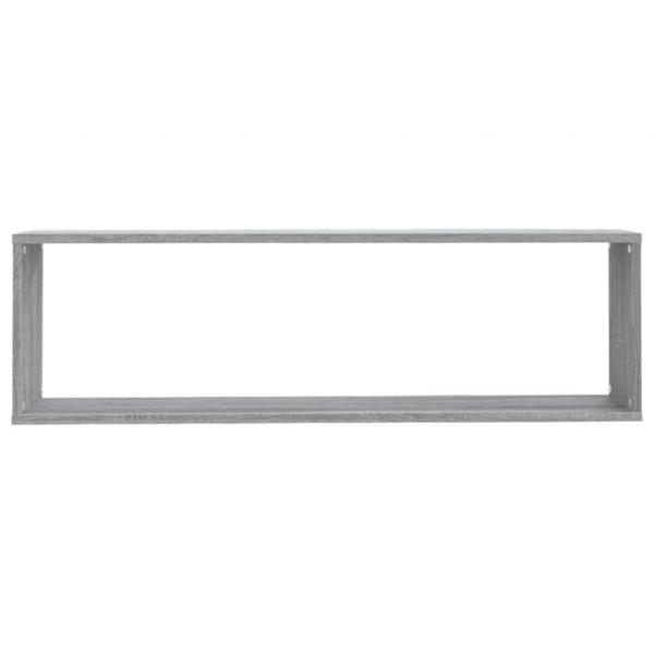 Wandregale 2 Stk. Grau Sonoma 100x15x30 cm Holzwerkstoff