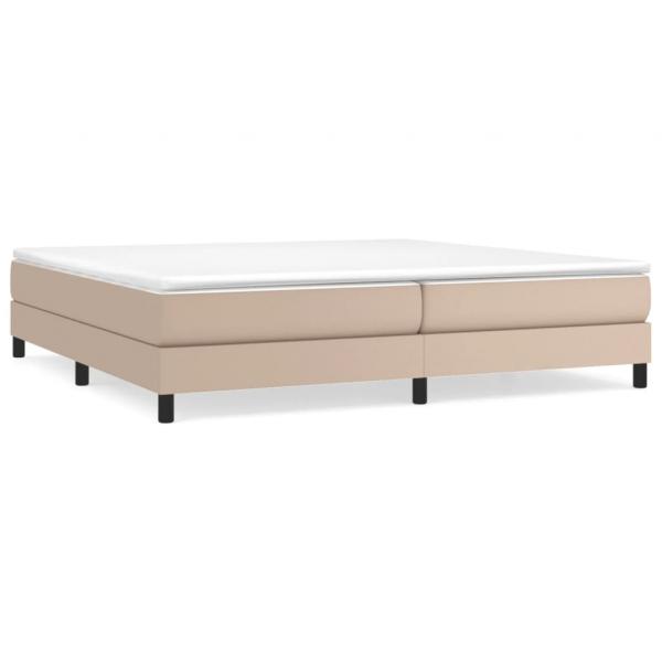 Boxspringbett Matratze Cappuccino-Braun 200x200cm Kunstleder