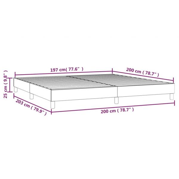 Bettgestell Cappuccino-Braun 200x200 cm Kunstleder