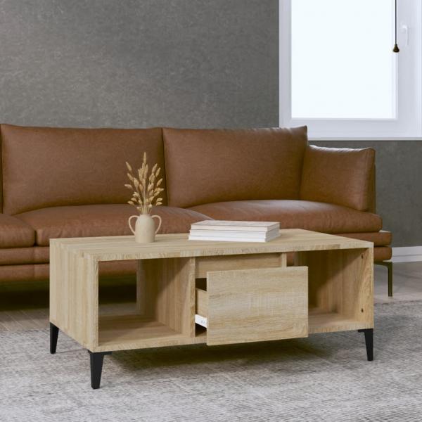 Couchtisch Sonoma-Eiche 90x50x36,5 cm Holzwerkstoff