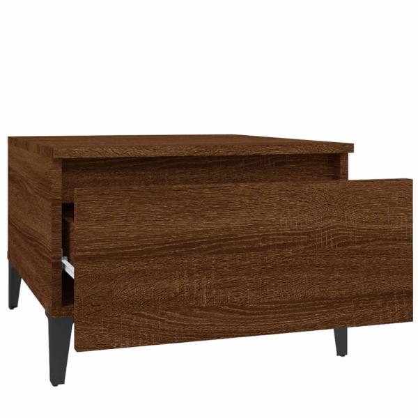 Beistelltische 2 Stk. Braun Eiche 50x46x35 cm Holzwerkstoff