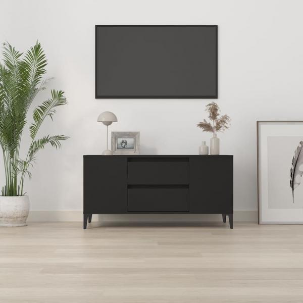 TV-Schrank Schwarz 102x44,5x50 cm Holzwerkstoff