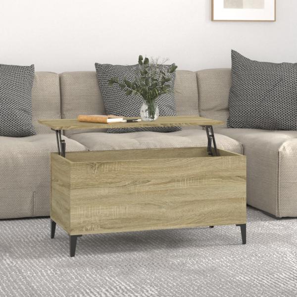 ARDEBO.de - Couchtisch Sonoma-Eiche 90x44,5x45 cm Holzwerkstoff