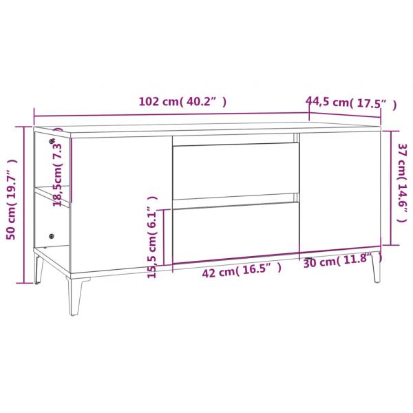 TV-Schrank Grau Sonoma 102x44,5x50 cm Holzwerkstoff